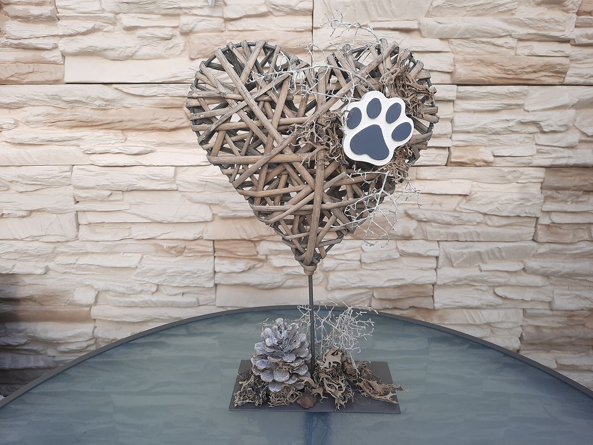 Stehherz- naturfarben