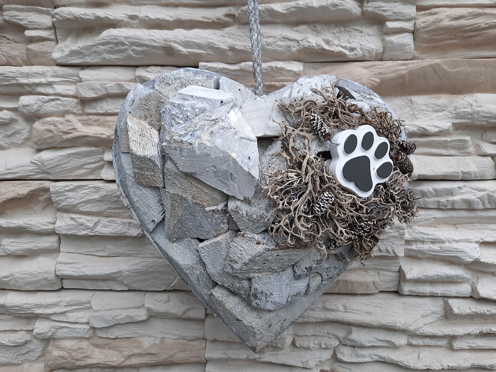 Hängeherz-grau-gross